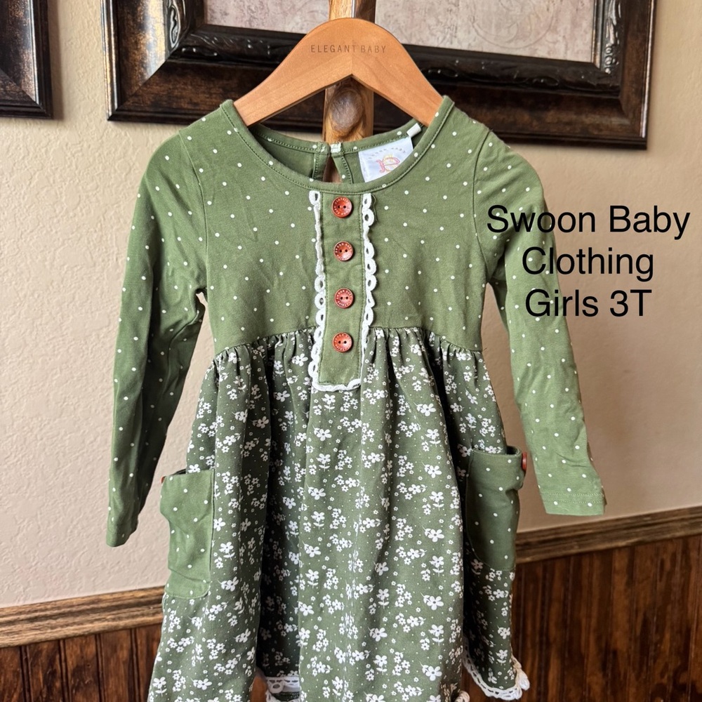 Swoon Boutique Green Long Sleeve Sundress